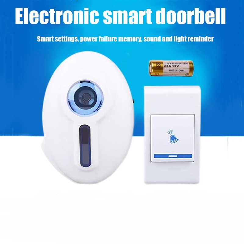 Intelligent small LED wireless doorbell waterproof 300M range door ...