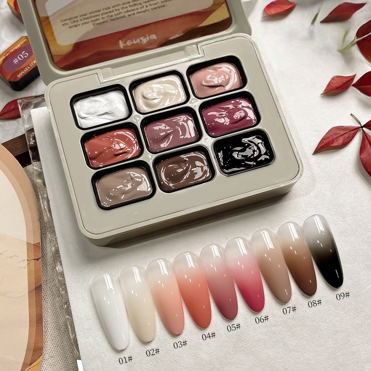 Kousia Sonata Mini Patting Gel Series Vibrant Gradient Colors Soak Off ...