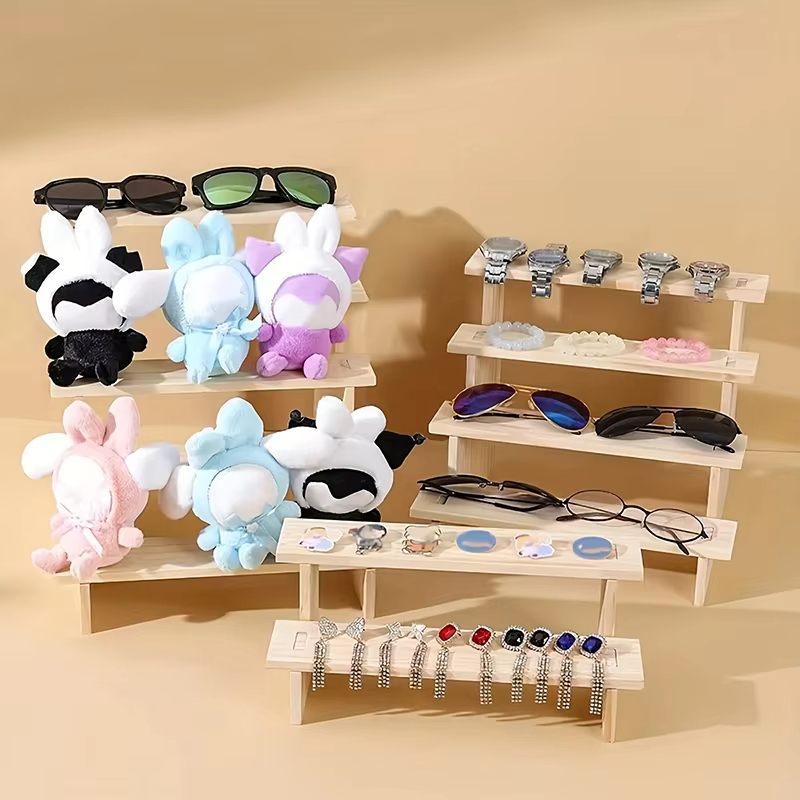 3/4 Layer Wood Ladder Rack Desktop Storage Rack Jewelry Party Cake ...