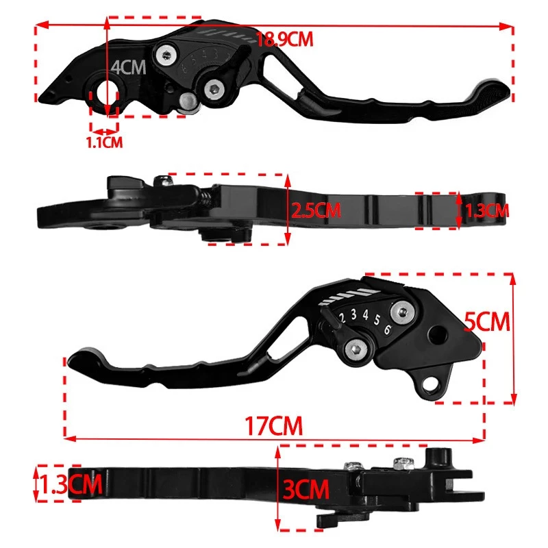2026 New CLICK V2 / CLICK V3 COMBI CNC ALLOY BRAKE LEVER SET FOR CLICK ...