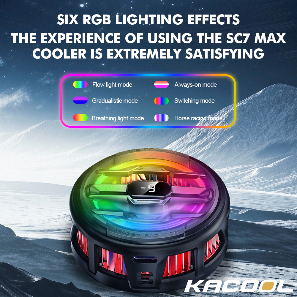 Kacool Phone Cooler for Gaming, Magnetic Cooling Fan w/ Back Clip ...