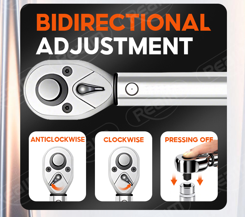 REAIM Torque Wrench 1/2'' 20-220NM 3/8'' 10-110NM Ratchet Wrench for ...