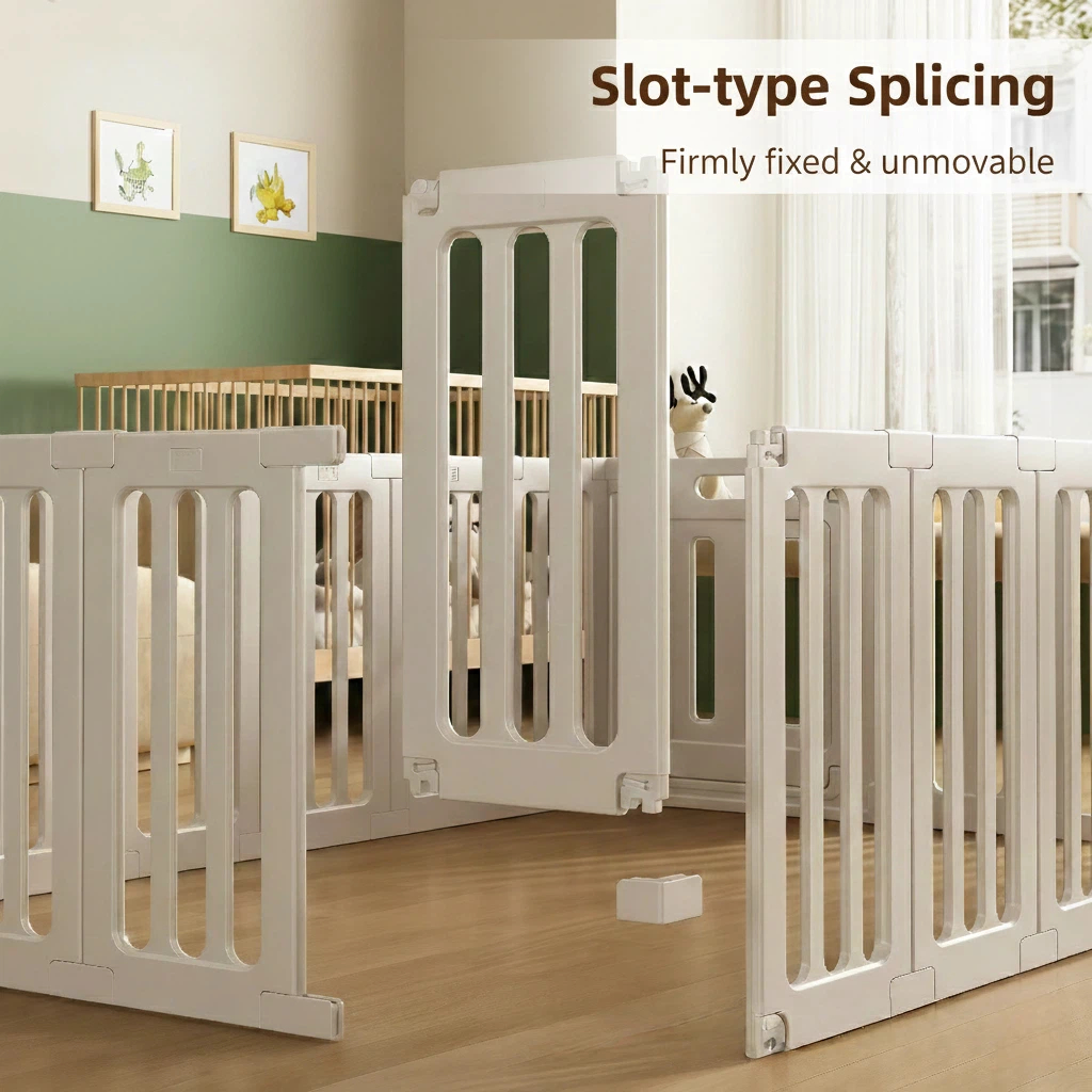 Playpen for Baby Kids Safety Fence Plastic Easy Assembly Stationary ...