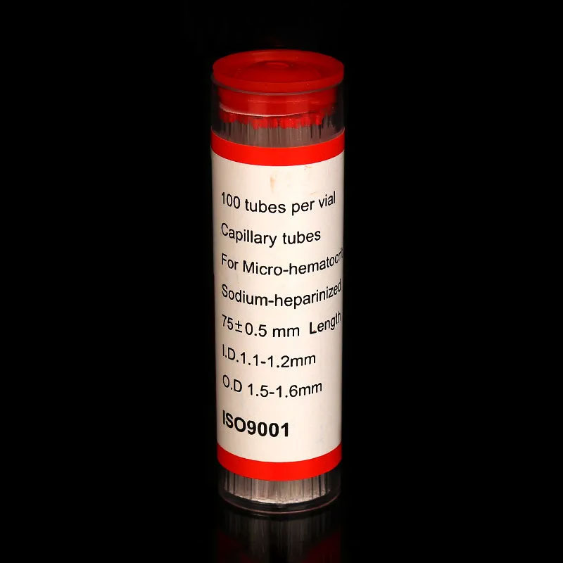 100pcs/bottle Capillary Tube for Micro Hematocrit Non-heparinized Micro ...