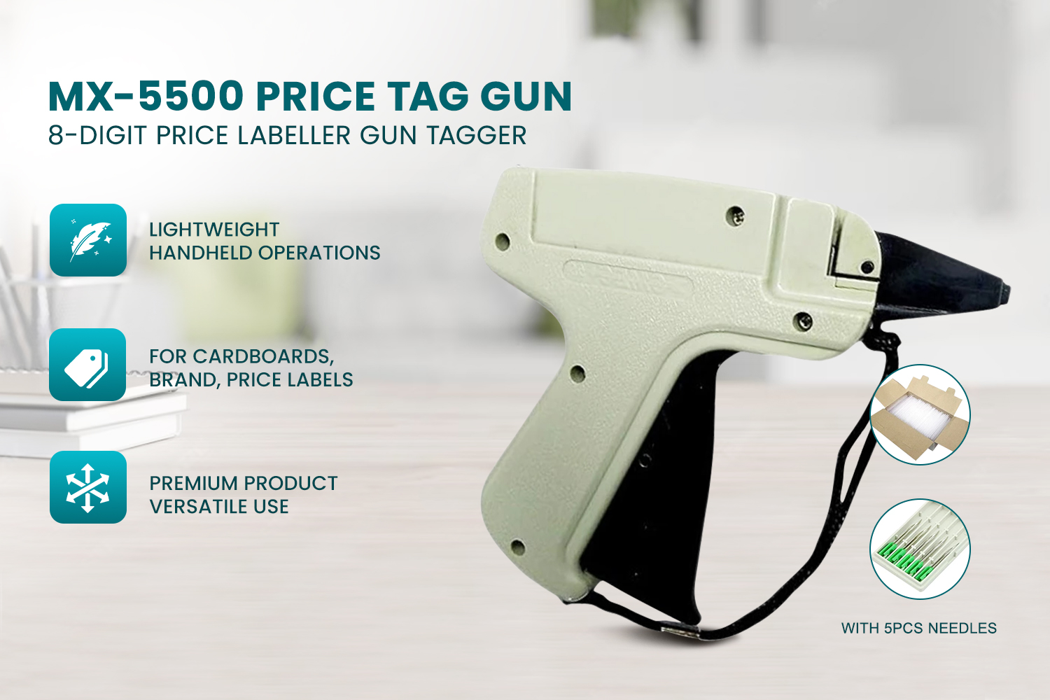 Label Tagging Gun | 5000 Tag Pins & 5 Needles for Tag Gun | Clothing ...