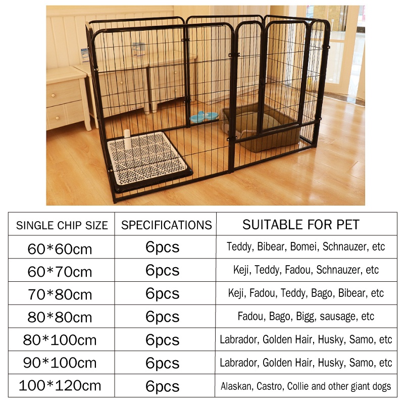 Pet Fence Dog Playpen 6/7 Pcs Multi-Panel Pet Playpen Adjustable Fence ...