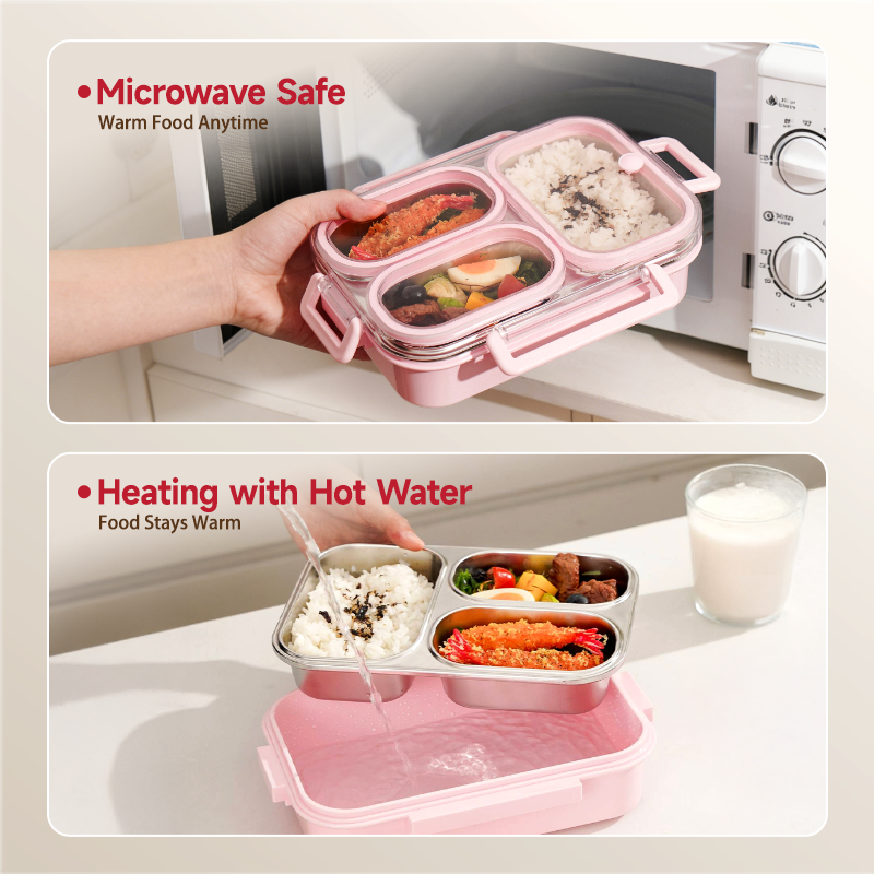Leak-Proof 304 Stainless Steel Lunch Box 1000ml MODOFO Microwaveable ...