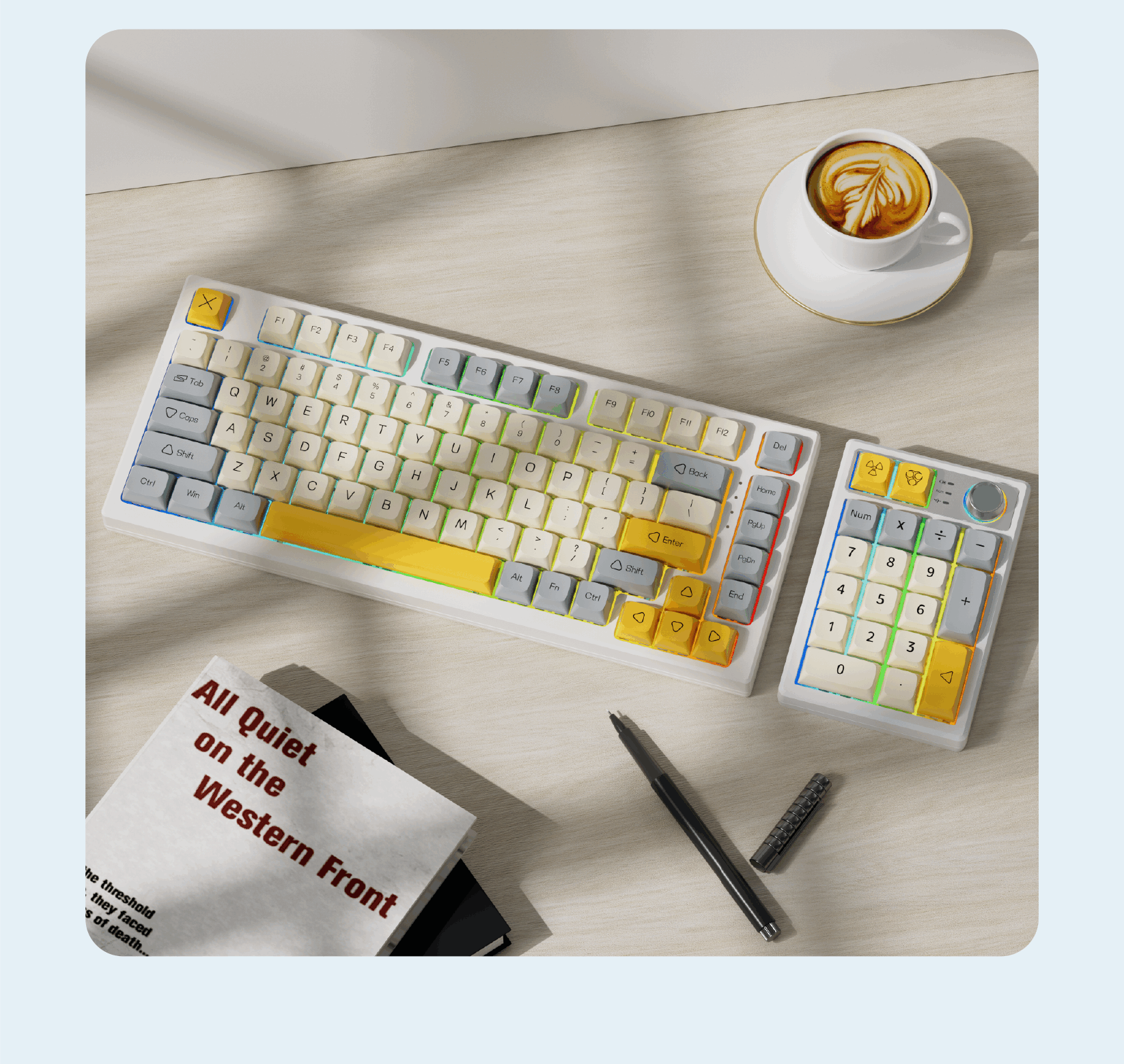 Mechanical Gaming Keyboard RGB Wireless Tri-Mode Hot Swap 75% 5000mAh ...