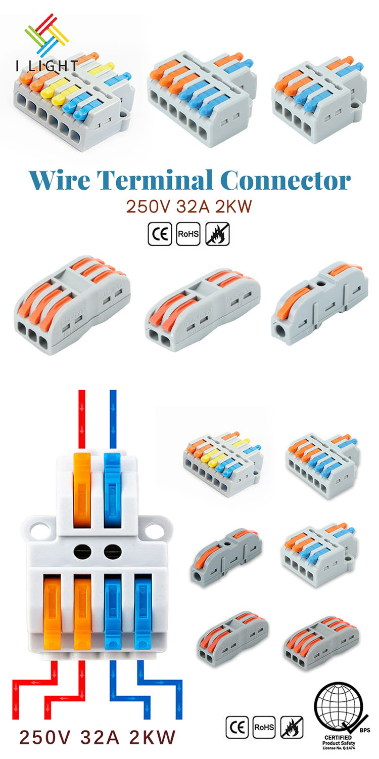 （Fast&COD）Universal Quick Wire Terminal Connector Push-in Wiring ...