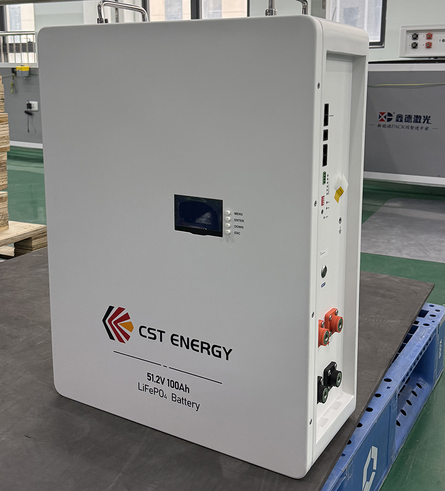 CST ENERGY 48V 100Ah LiFePO4 Lithium Battery Wall-mounted Solar Battery ...