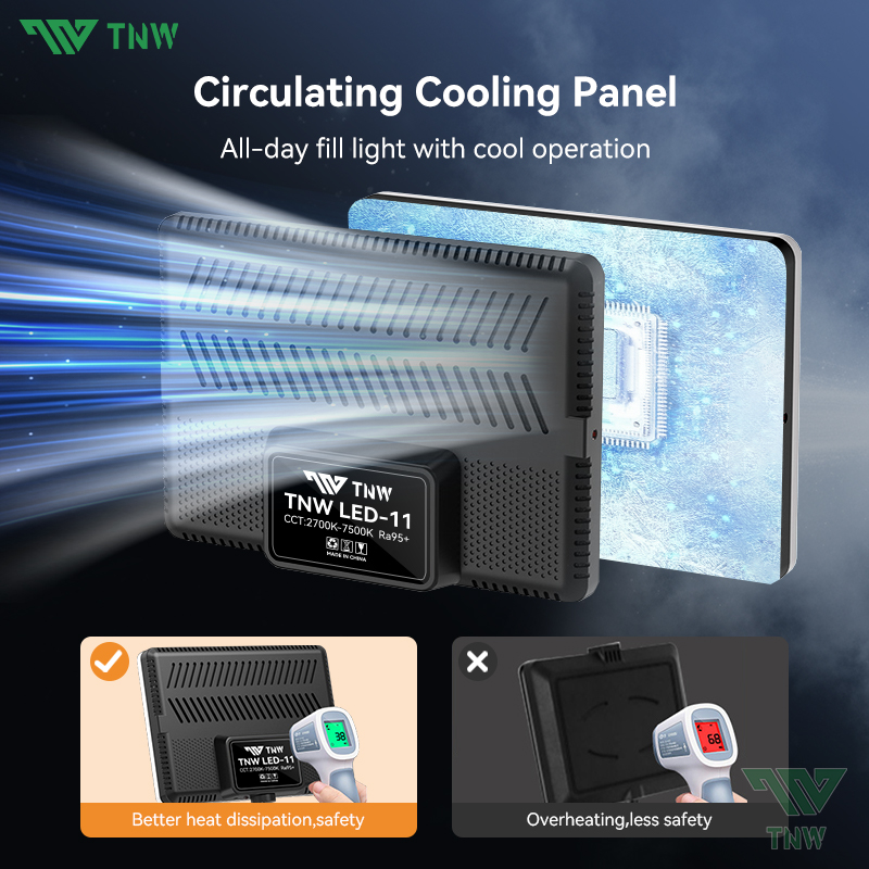 TNW 11 inch LED Video Panel Light Photography Lamp Studio Lighting With ...