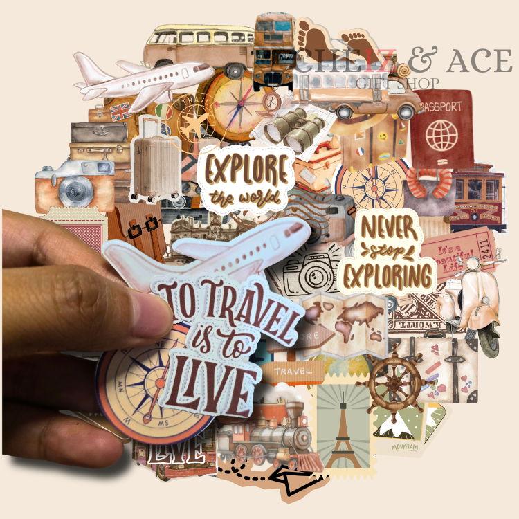 [Cheiz&Ace] 50pcs DIY Aesthetic Stickers for Journals, Scrapbooking ...