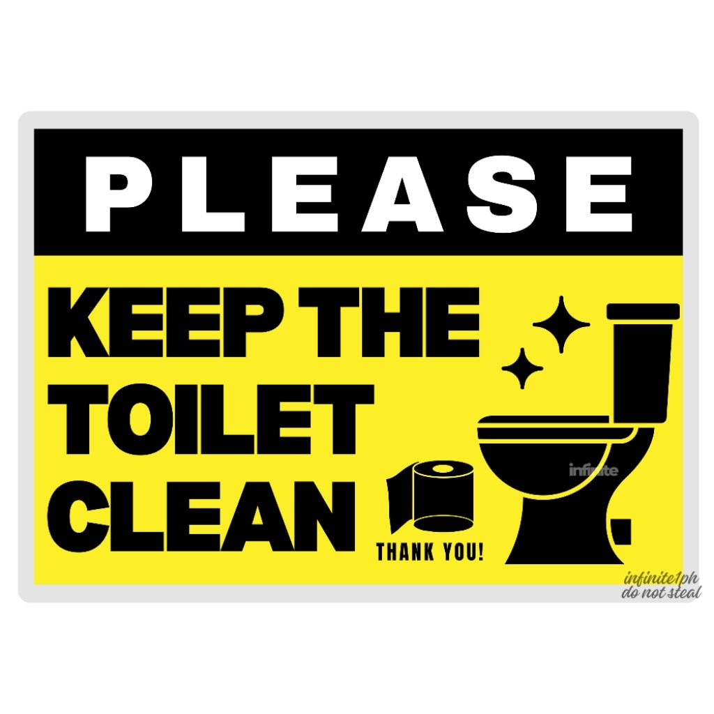 Please keep the toilet clean - Laminated Signage A4 A5 Size | Shopee ...