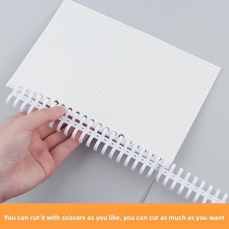5PCS Plastic Ring Binder 30 Holes DIY Notebook Removable 12mm Booklet ...
