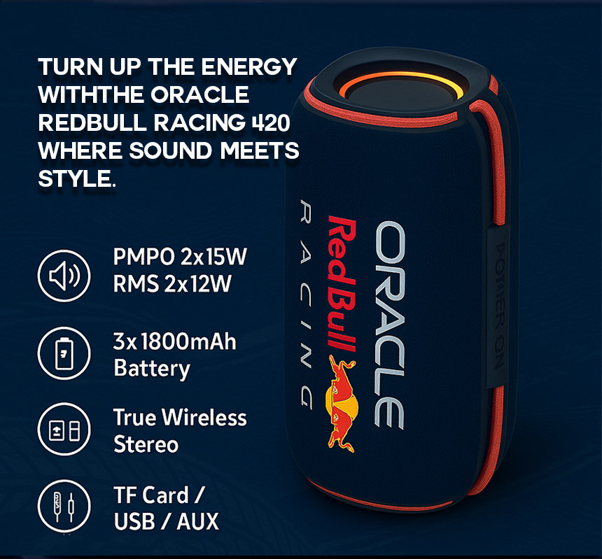 Oracle Red Bull Racing 420 Bluetooth Portable Speaker | Shopee Philippines