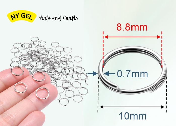 10mm Mini Split Ring for Keychains, Double Loops Split Jump Rings ...