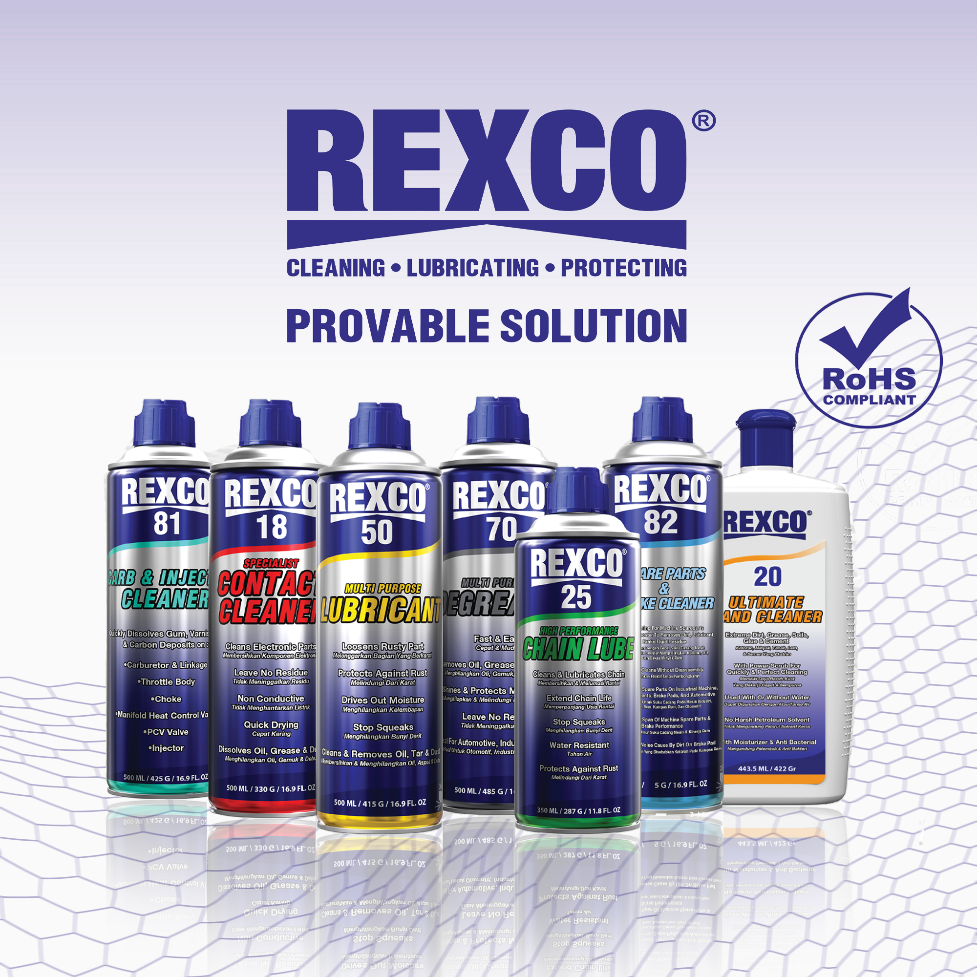 Rexco 18 Contact Cleaner 220ml/180 g/7.4 fl oz | 500ml/410 g/ 16.9 fl ...