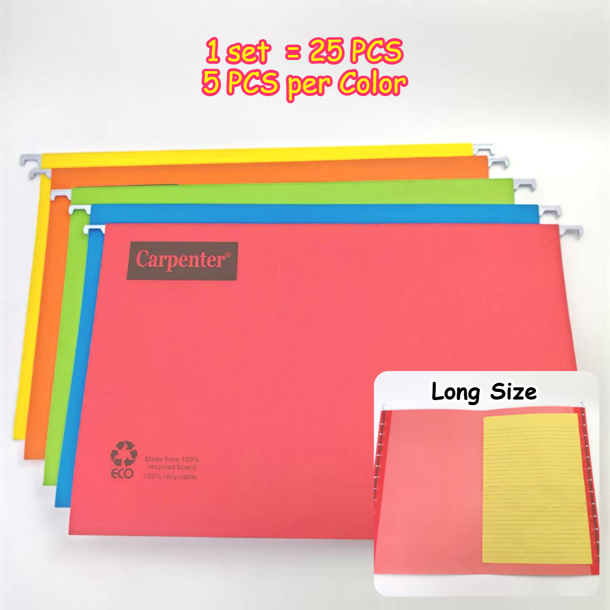 Long Size Hanging Paper Folder Storage Basket Documents Organizer Desk ...