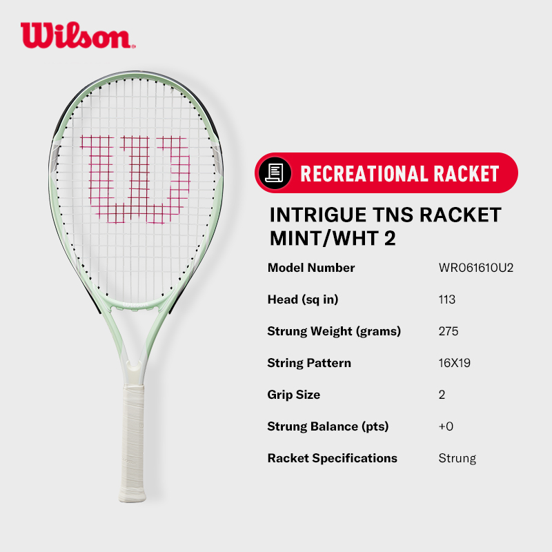 Online Exclusive | Wilson INTRIGUE Tennis Racket (Strung) PRO Beginner ...