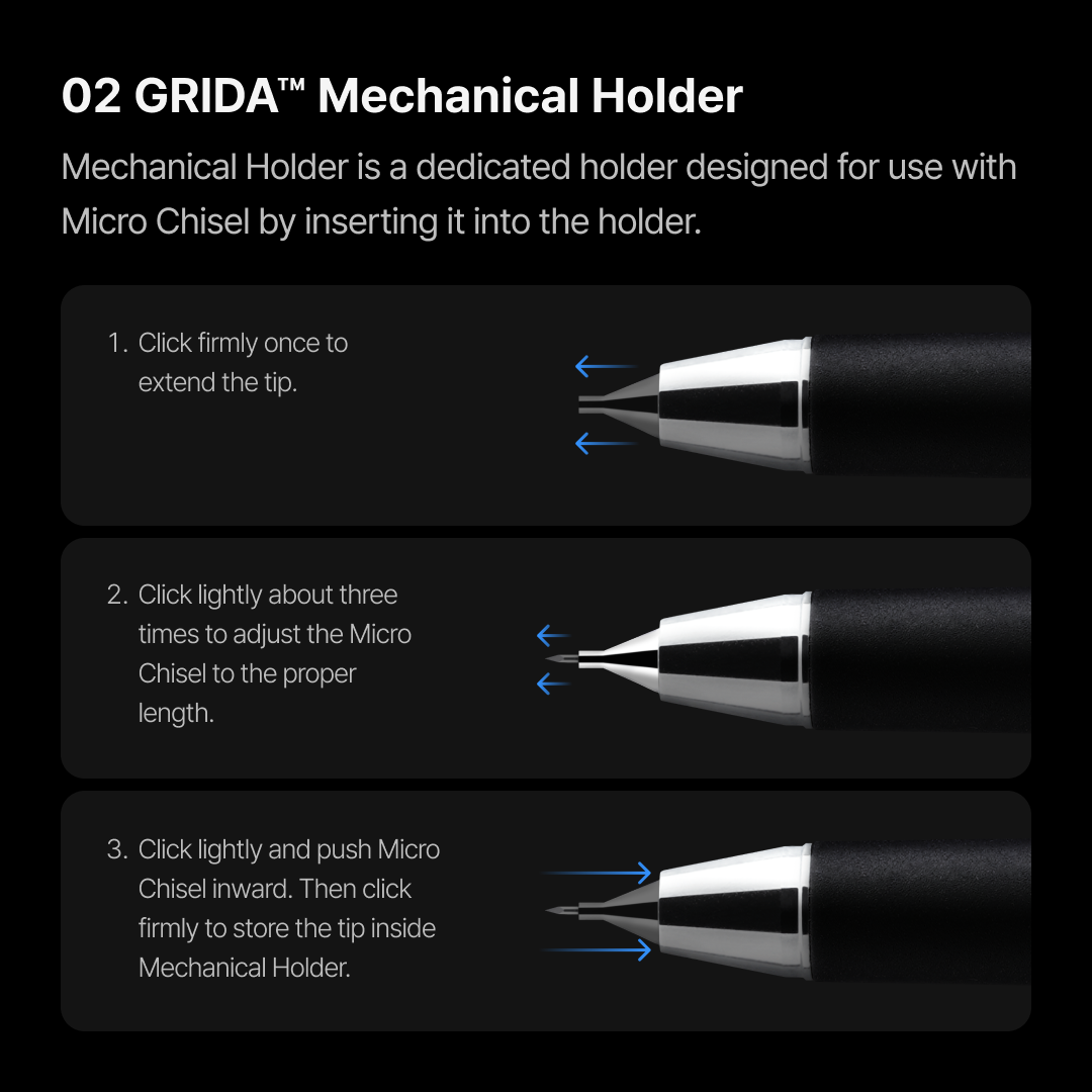 Gunprimer Grida Set (Scribing Pen/Chisel) G05-S-3 Scribing Tool for ...
