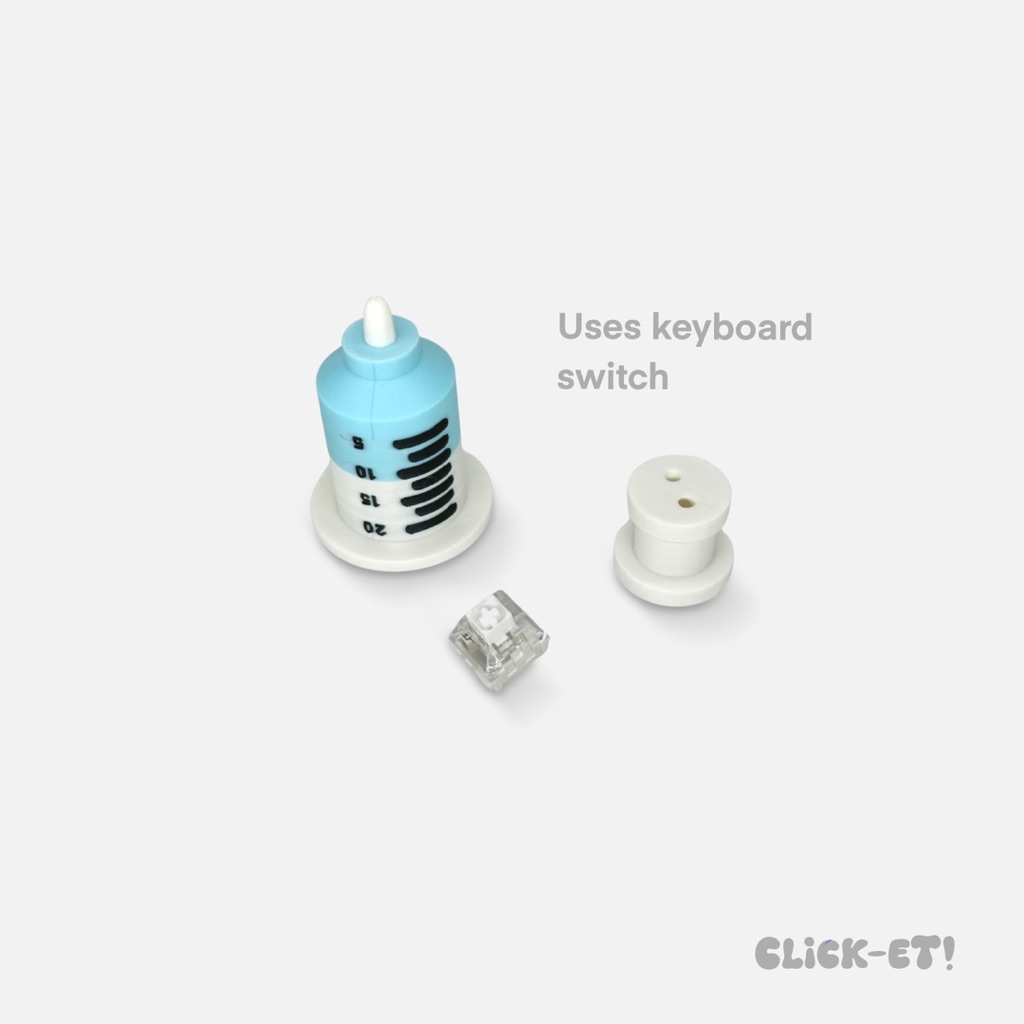 CLICK-ET! Syringe Clicker Keychain by Slycelab 3D Printed Cute Medical ...