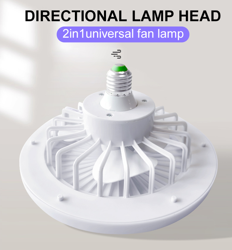 LED Ceiling Fan With Light 2 In 1 Electric Rotating Fan Lamp Remote ...