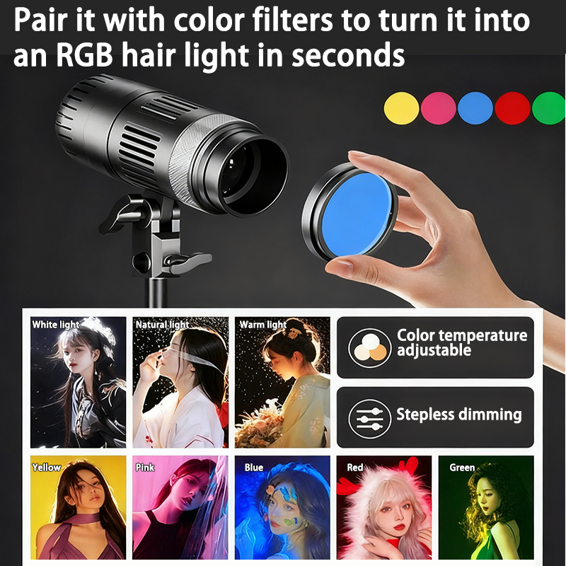 Adjustable Brightness LED Photography Spotlight&Fill Light Compact ...