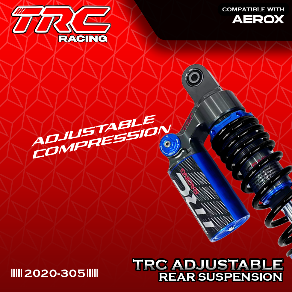 TRC Racing RACETECH-SERIES FULLY ADJUSTABLE 305MM REAR SHOCK SUSPENSION ...