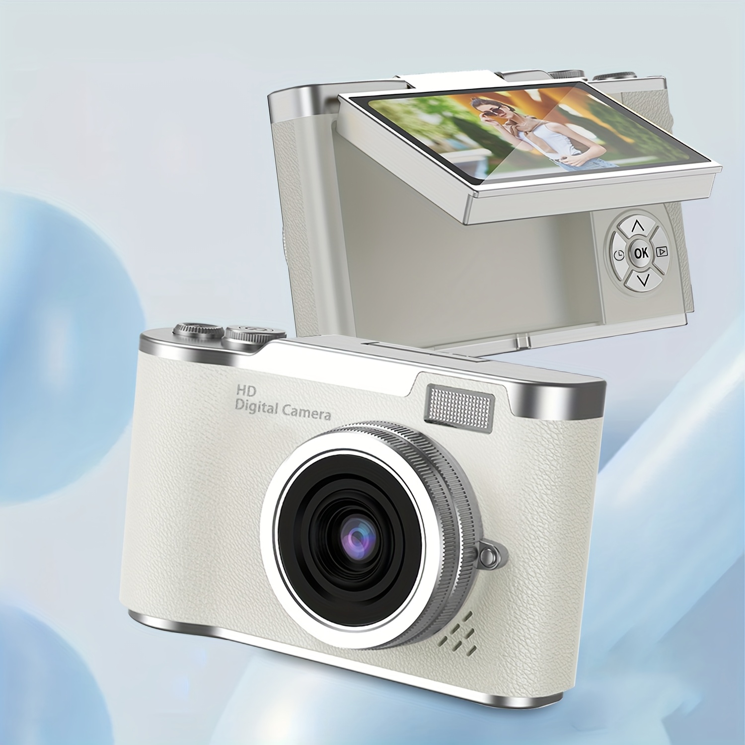 4K Digital Camera Photography 8X Digital Zoom Video Recorder 180° Flip ...