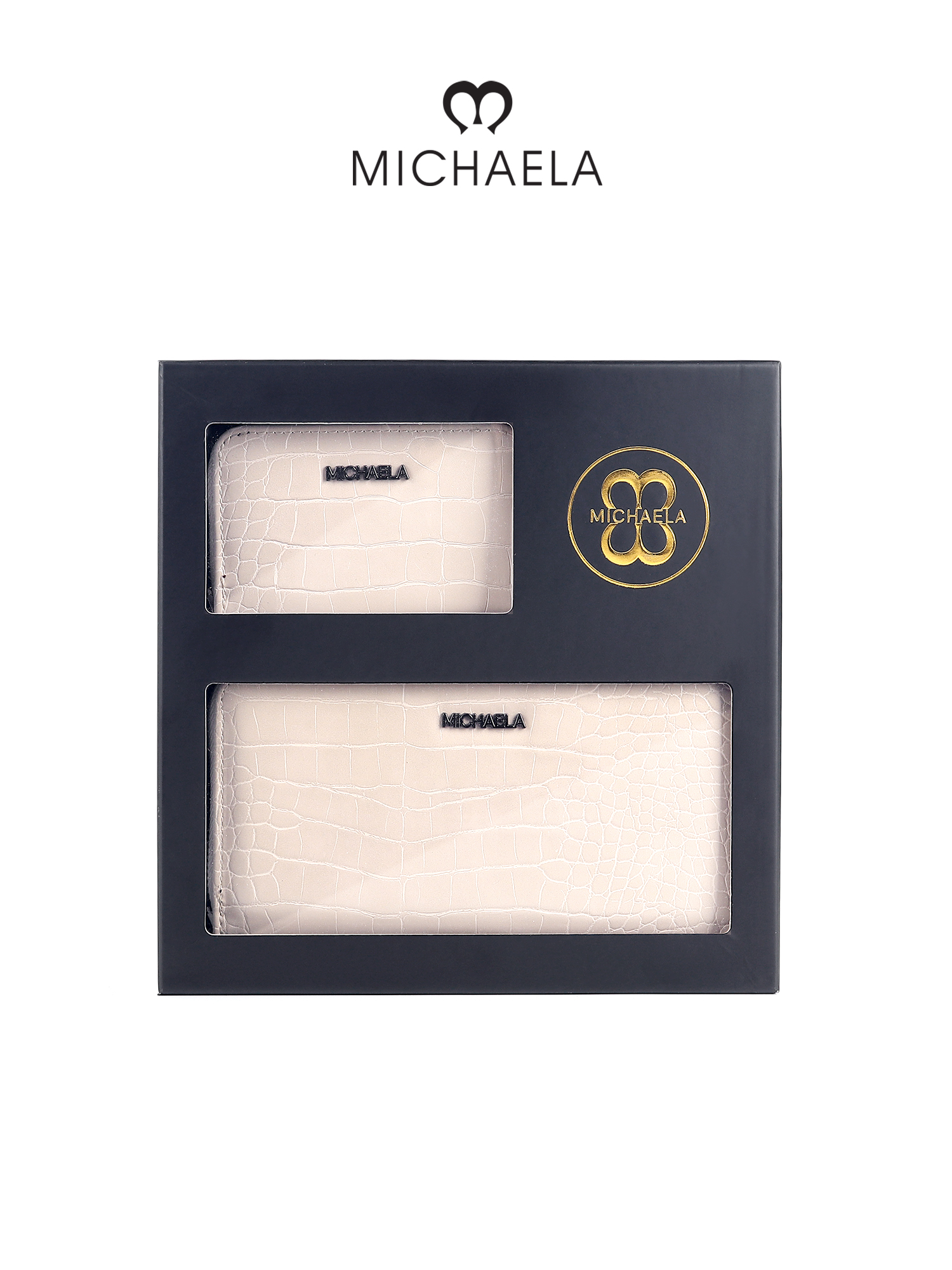 MICHAELA Zip-Around Wallet Set 2PCS with Gift Box Trendy for Gifting ...