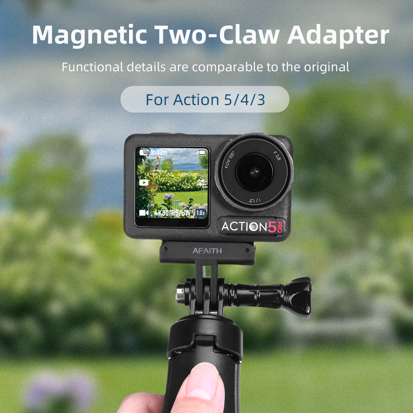 Quick Release Magnetic Two Claw Adapter for DJI Osmo 360 Action 6 5Pro ...