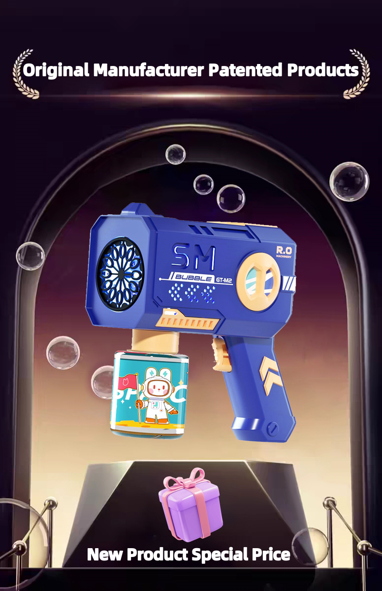 【ITB】Fully Automatic Space Bubble Gun Electric LED Light Bubble Machine ...
