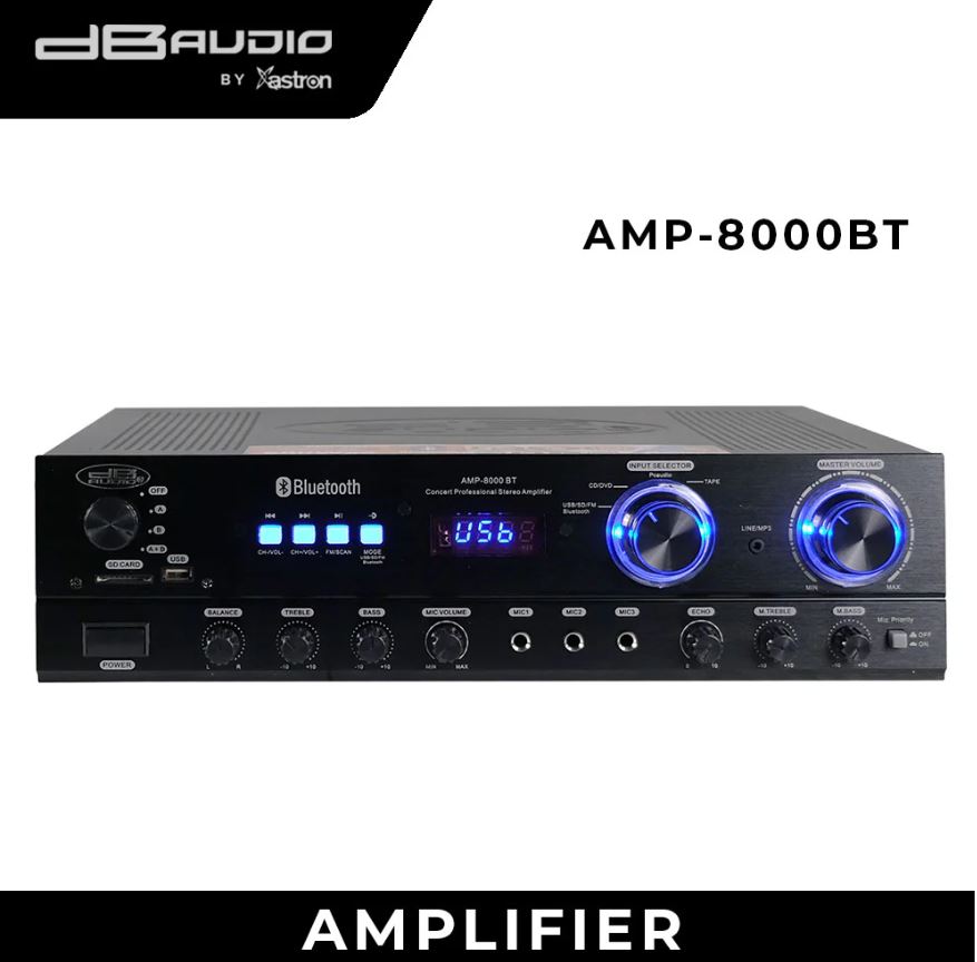 DBaudio AMP-8000 BT Concert Professional Stereo Amplifier Bluetooth ...