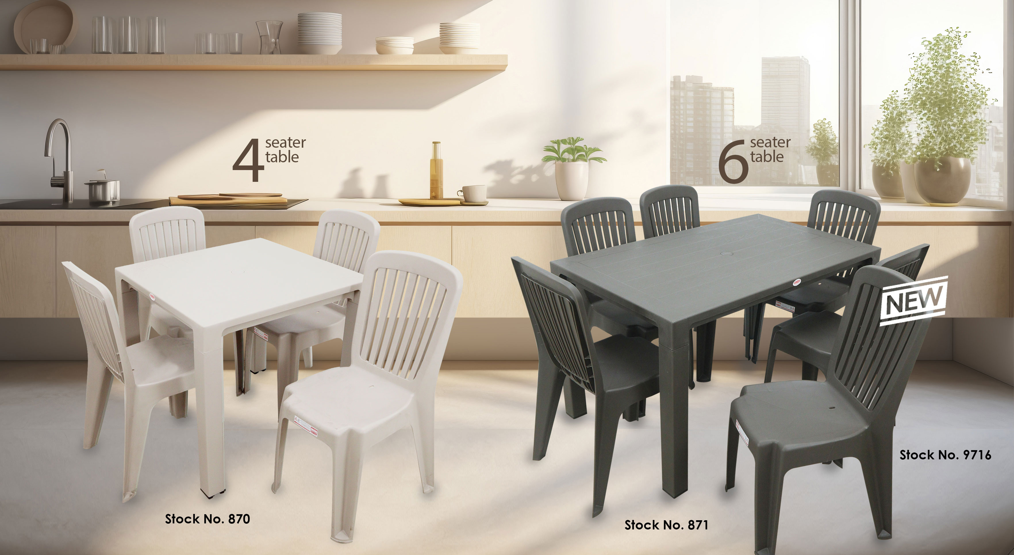 1pc MESA NG BAYAN 4-seater table [Sunnyware 870] | Plasticware Dining ...