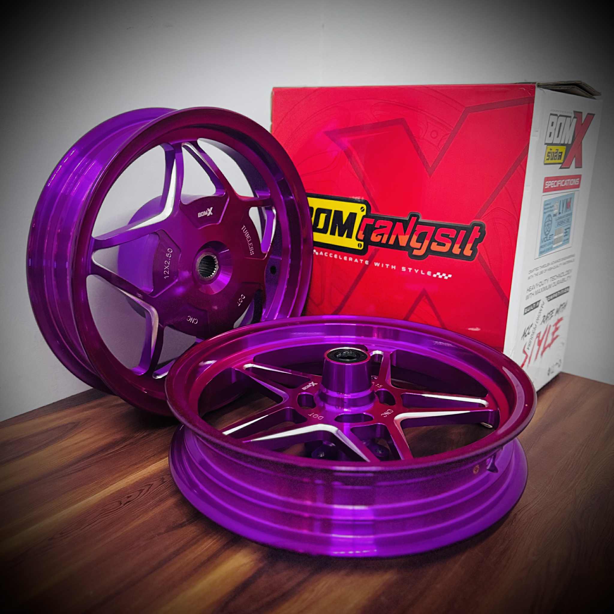 BOM RANGSIT BomX LYNX V1 CNC STAR MAGS FOR HONDA GIORNO - SOLD AS BRAND ...