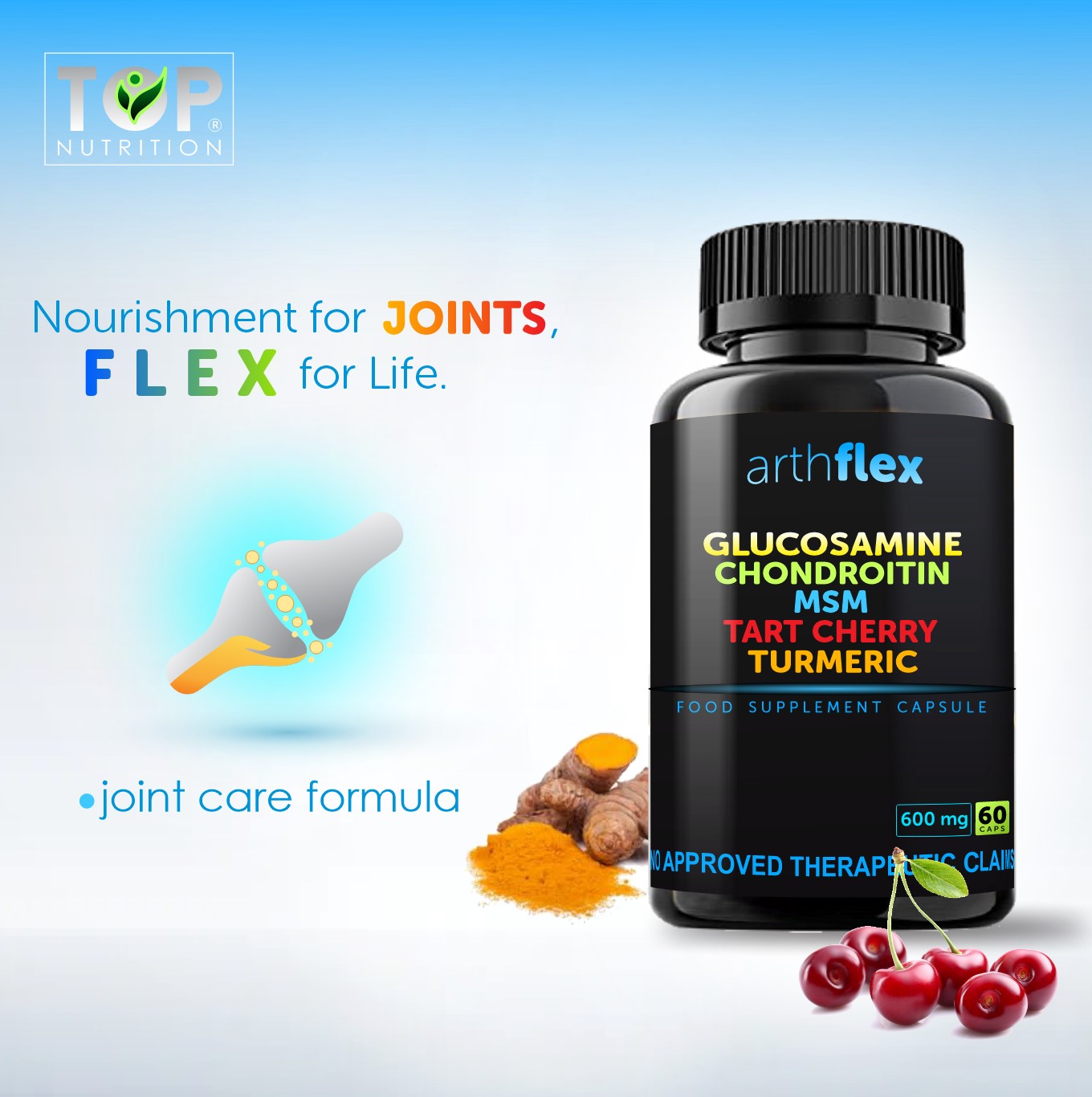 arthFLEX Glucosamine Chondroitin MSM Tart Cherry Turmeric | Shopee ...