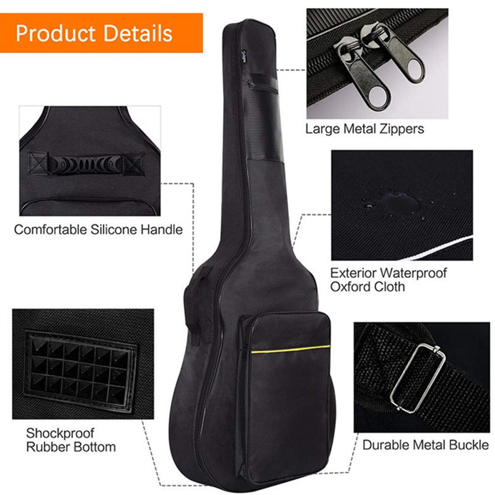 Oxford Electric Guitar Bag Portable 41inch Bass Guitar Bag Backpacks ...