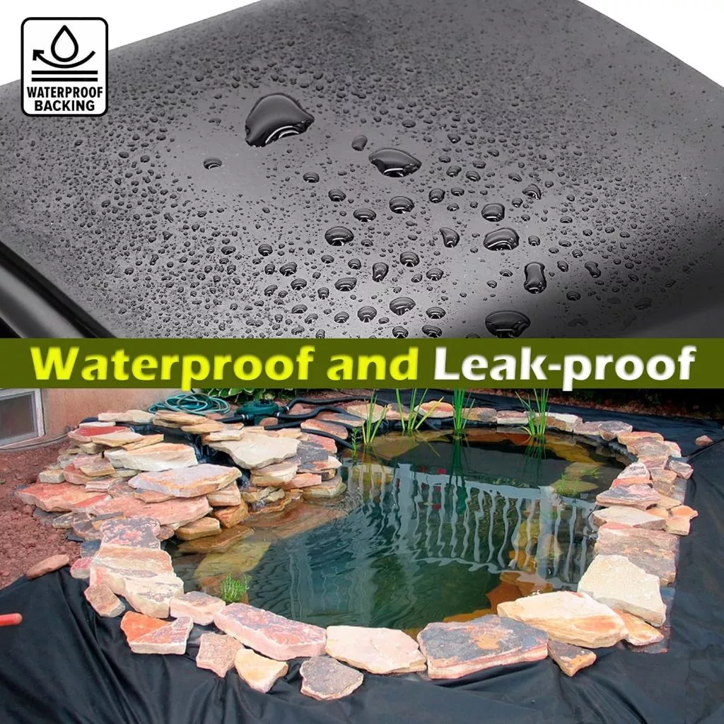COD Durable Black Fish Pool Pond Liners Reinforced HDPE Membrane ...