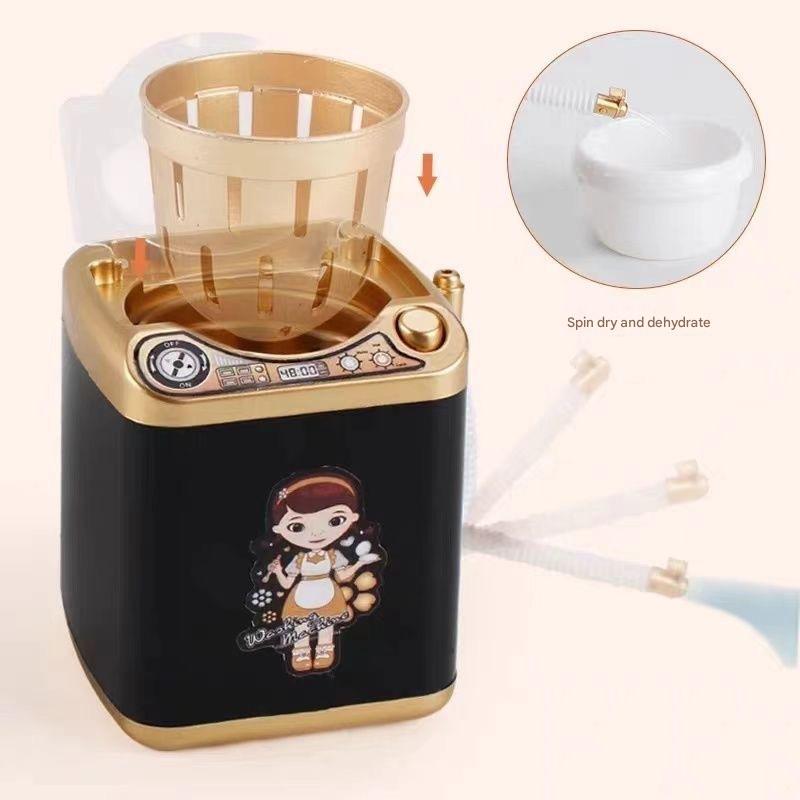 Children's simulation mini washing machine toy/powder puff cleaning ...