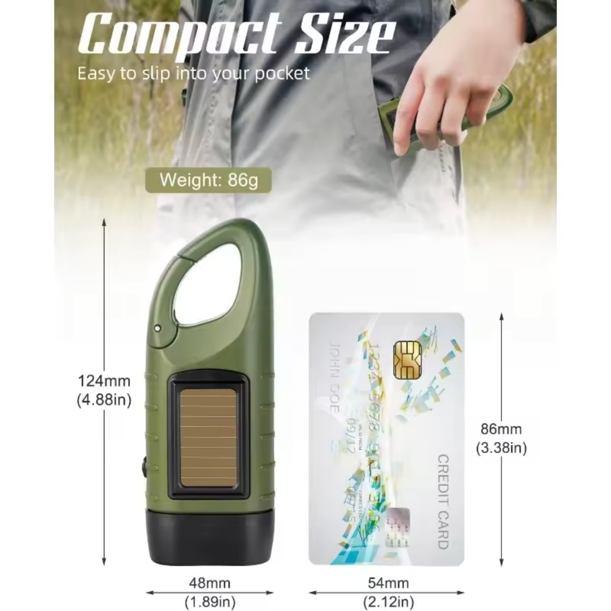 Hand Crank Solar Emergency Flashlight survival flashlight Disaster ...