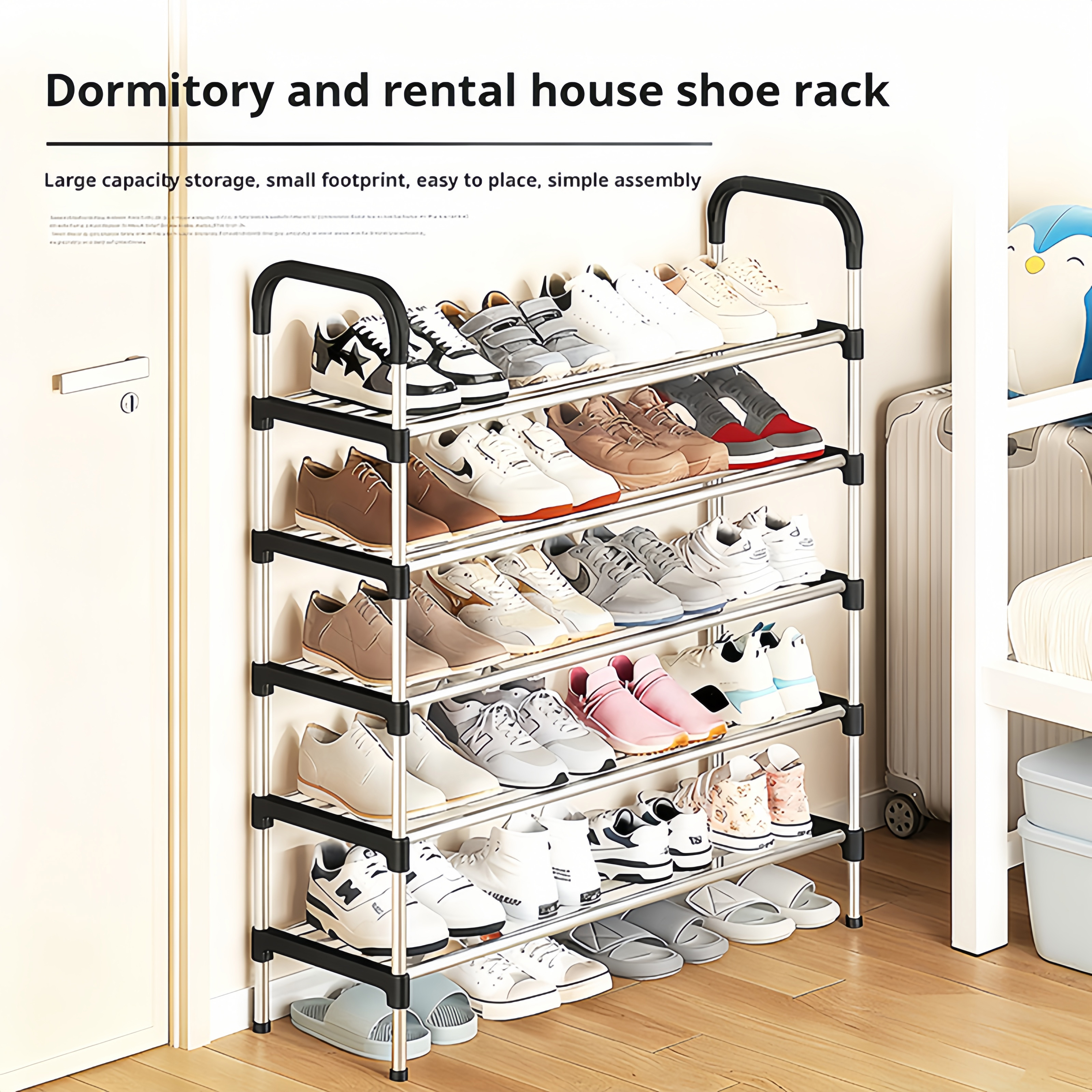 COD 8 Layer Shoe Rack Organizer Tier Colored Stainless Steel Stackable ...