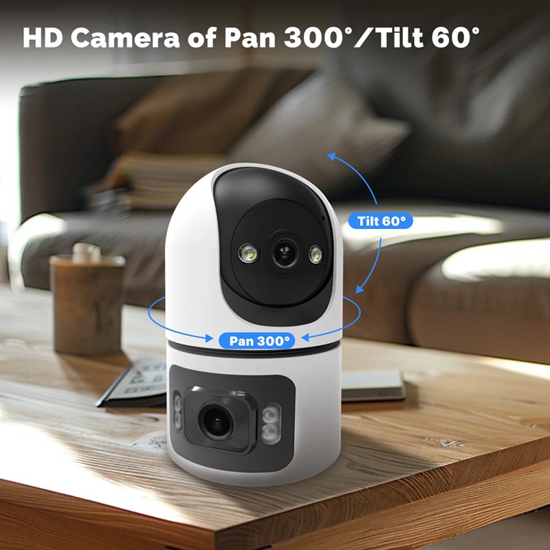 V380 CCTV Camera 4K HD Dual Lens WIFI Connect To Cellphone Waterproof ...