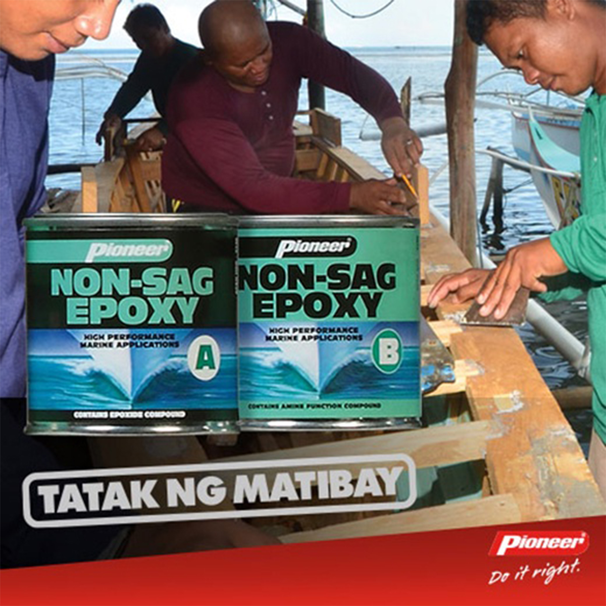 Pioneer Non-Sag Epoxy Cans 400g + 395g 1/2 Pint | Shopee Philippines