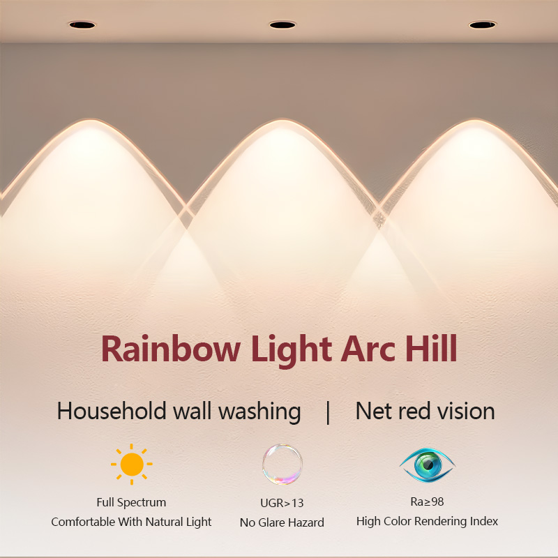 LED Downlight Ceiling Light Tricolor Recessed Spotlight Dimmable Double ...