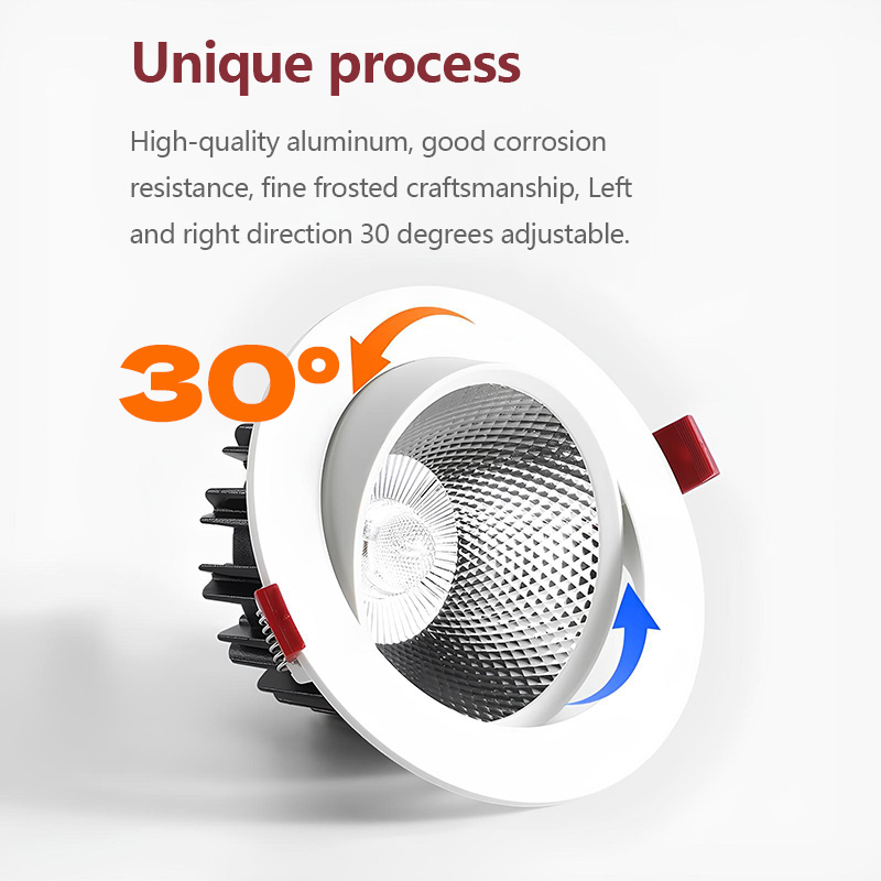 LED Downlight Ceiling Light Tricolor Recessed Spotlight Dimmable Double ...
