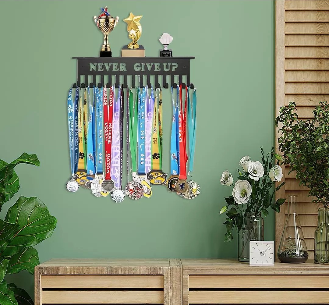 Metal trophy and medal display rack storage wall rack | Shopee Philippines