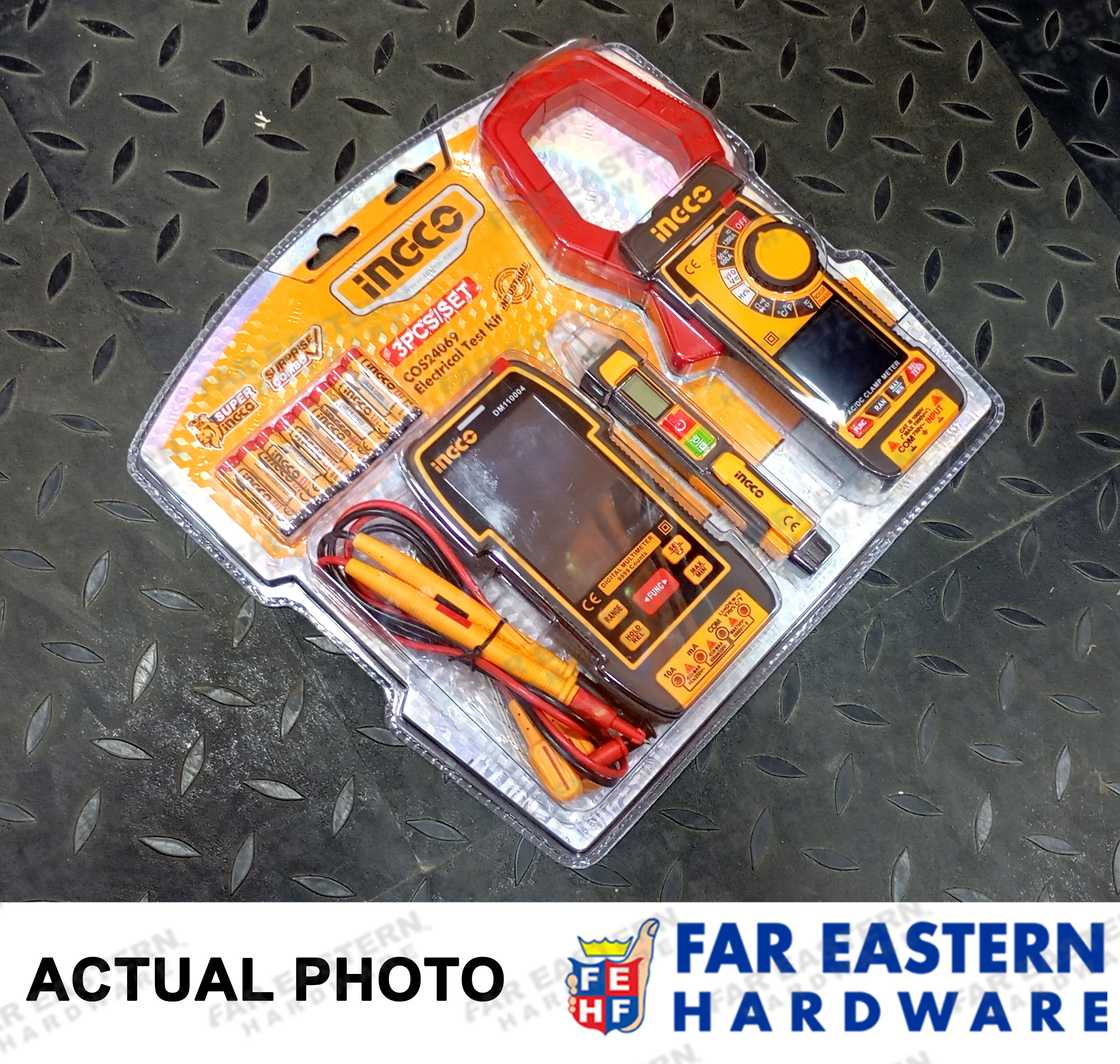 INGCO Electrical Tester Combo Kit Multimeter Voltage Detector | Clamp ...