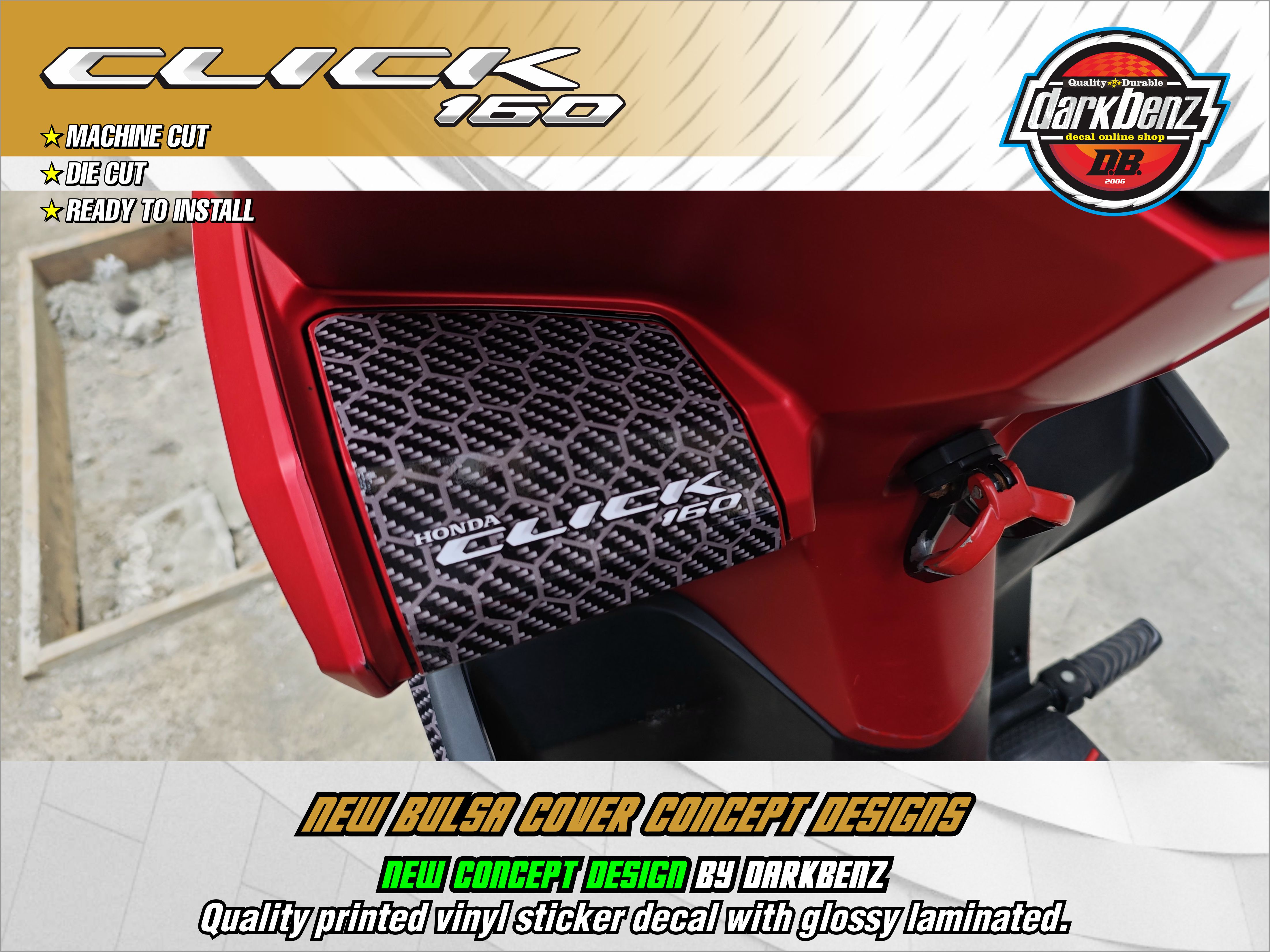 Honda Click 160 V1 New Concept Quality Printed Sticker Decal | custom ...