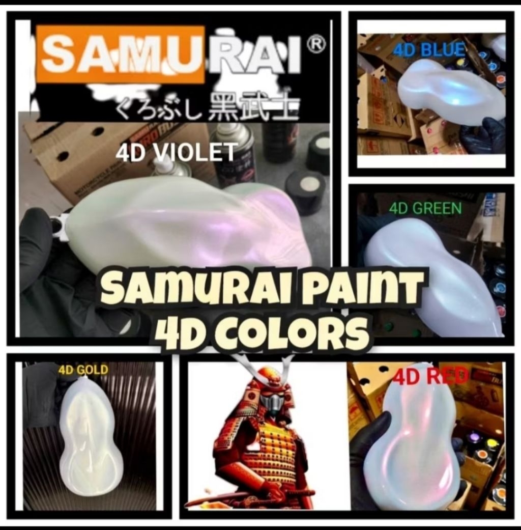 Samurai Paint 4D COLORS ( 4Dblue, 4Dgreen, 4Dviolet,4Dred,4Dgold ...