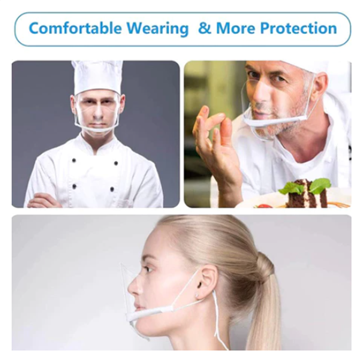 Plastic transparent mask for catering chefs and kitchen | Shopee ...